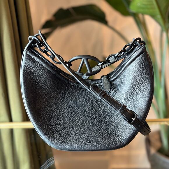 VALENTINO Small VLogo Moon Hobo Bag - Picture 1 of 11